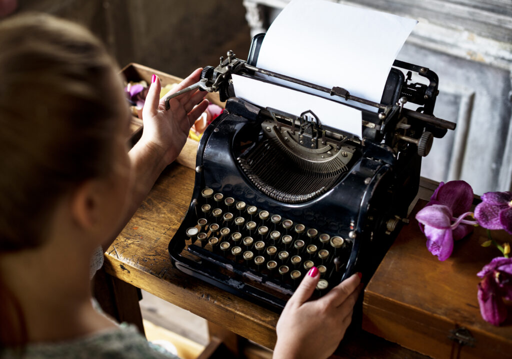 Schreibmaschine als Alternative zum Hochzeitsgästebuch