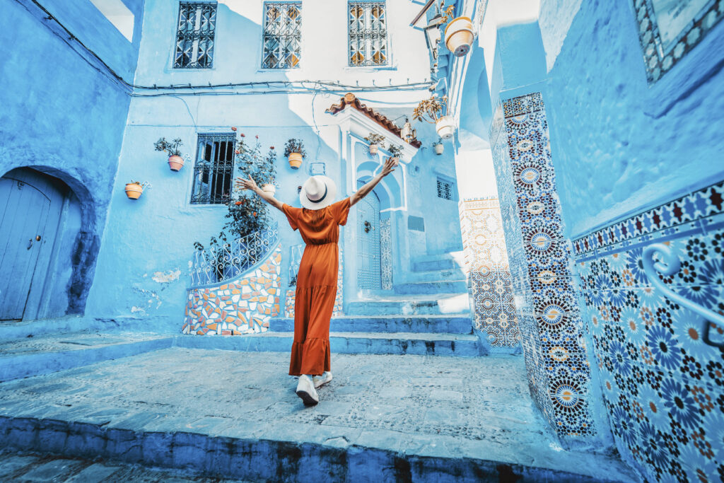 Blaue Stadt in Marokko Flitterwochen
