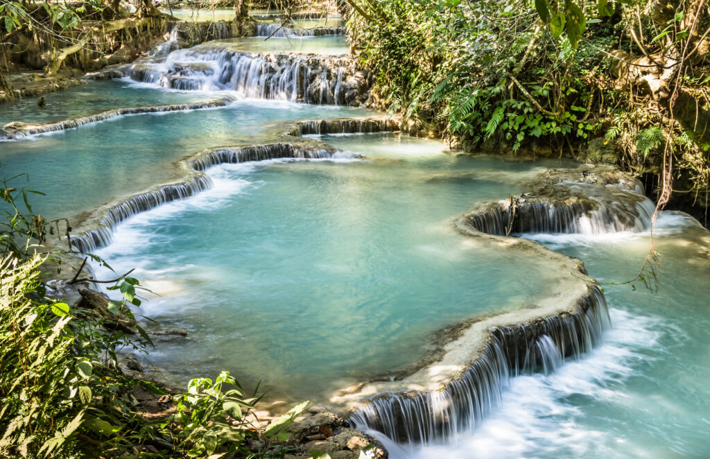 Wasserfall in Laos Flitterwochen