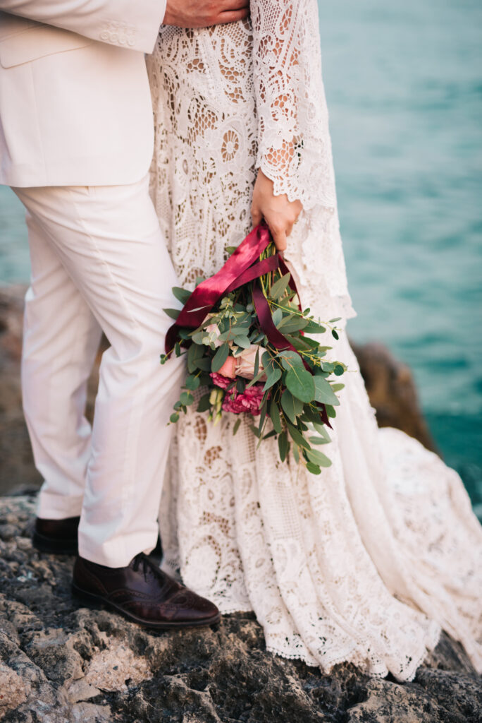 Spitzenbrautkleid Hochzeit an der Ostsee