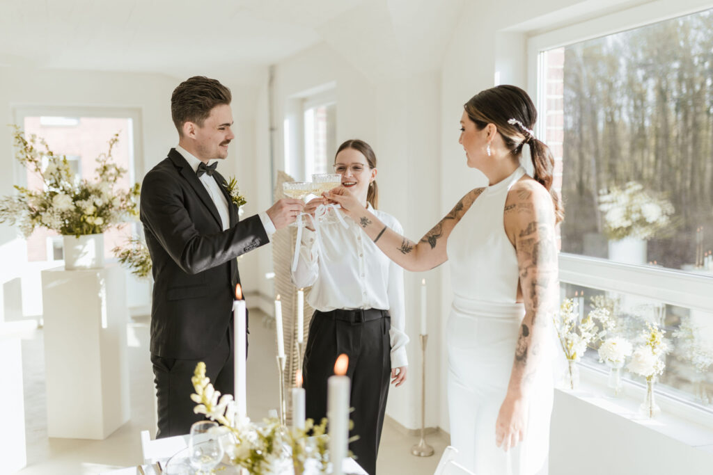Hochzeitspaar mit Wedding Planner Vanessa Werner